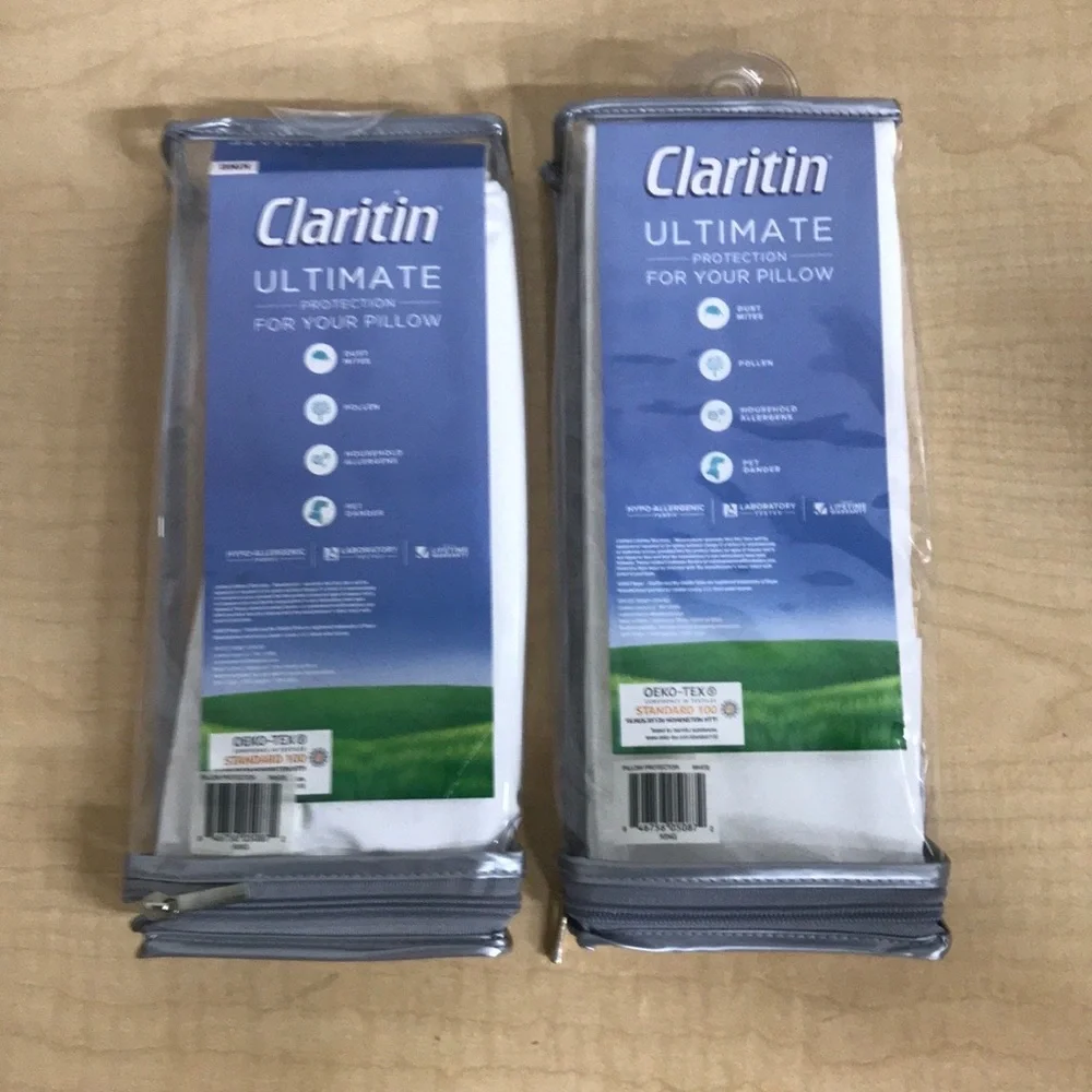 Claritin 100% Cotton Zippered Pillow Protector King 20